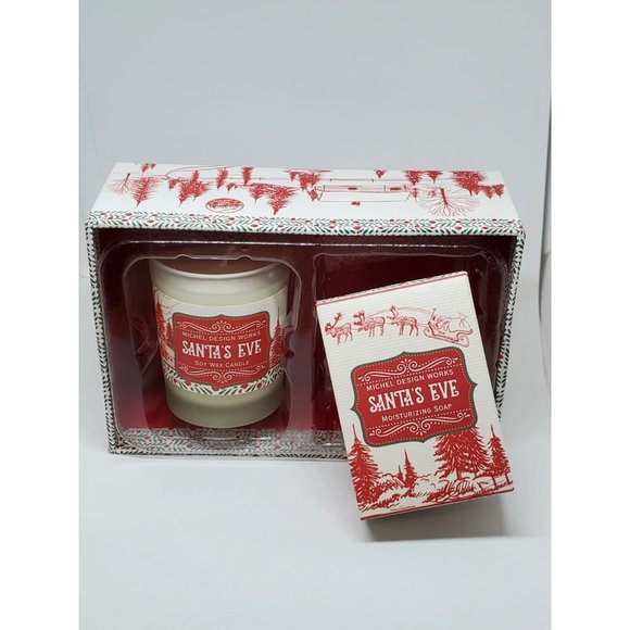 Michel Design Works Santa's Eve Candle & Soap Gift Set Holiday Decor NEW in Box - Picture 3 of 4